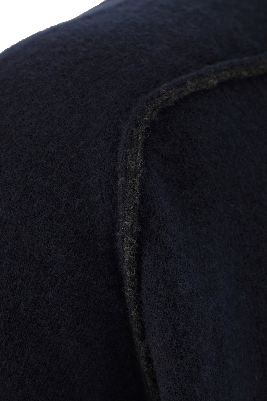 Maison Margiela Maglione in lana blu notte Blauw