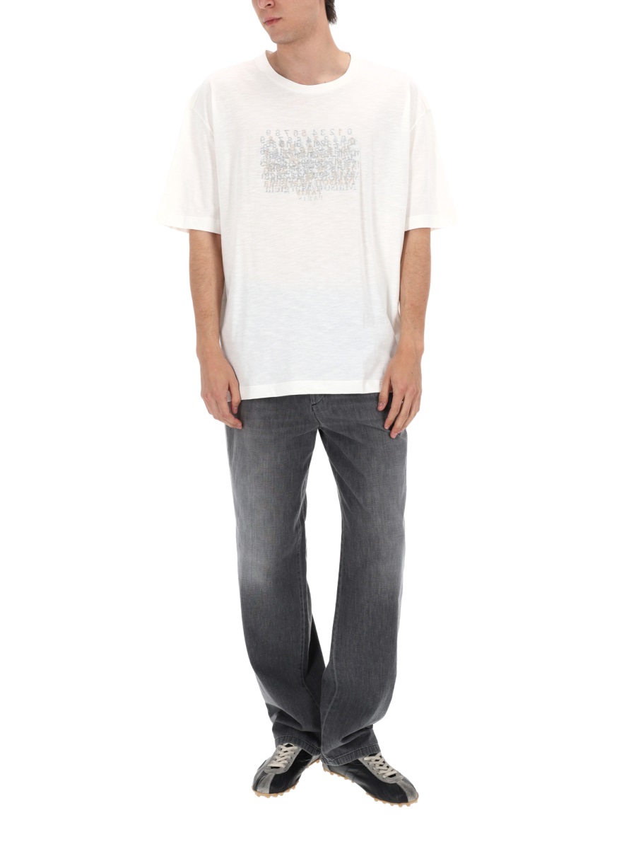 Maison Margiela Faded Black Subtle Whiskering Denim Jeans Grijs