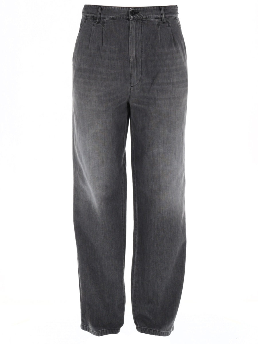 Maison Margiela Faded Black Subtle Whiskering Denim Jeans Grijs