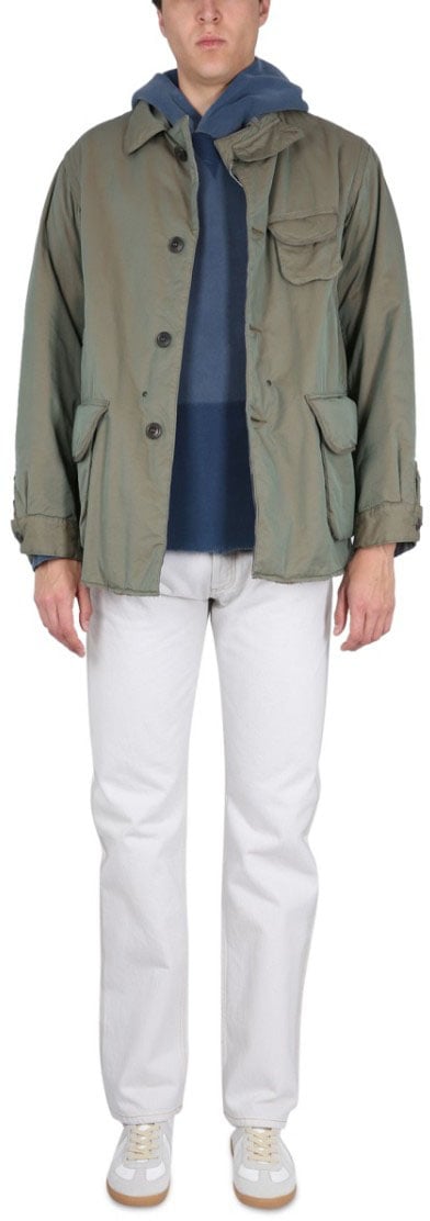 Maison Margiela Mid-Rise White Cotton Jeans with Five-Pocket Design Wit