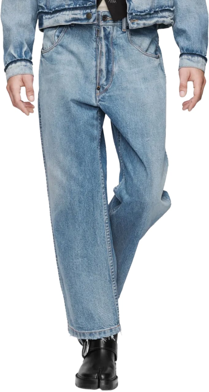 Maison Margiela Pants 5 Pockets Blue Blauw