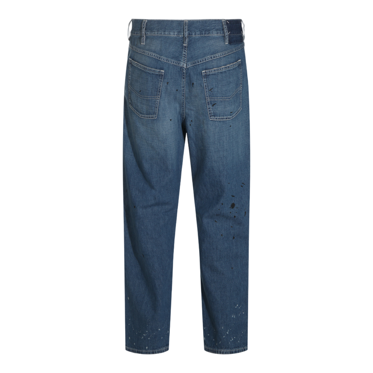 Maison Margiela Straight-Leg Denim Jeans with Vintage Wash Blauw
