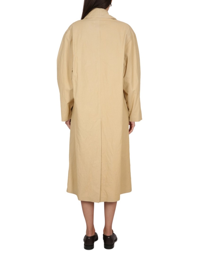 Maison Margiela Utility Style Trench Coat Neutraal