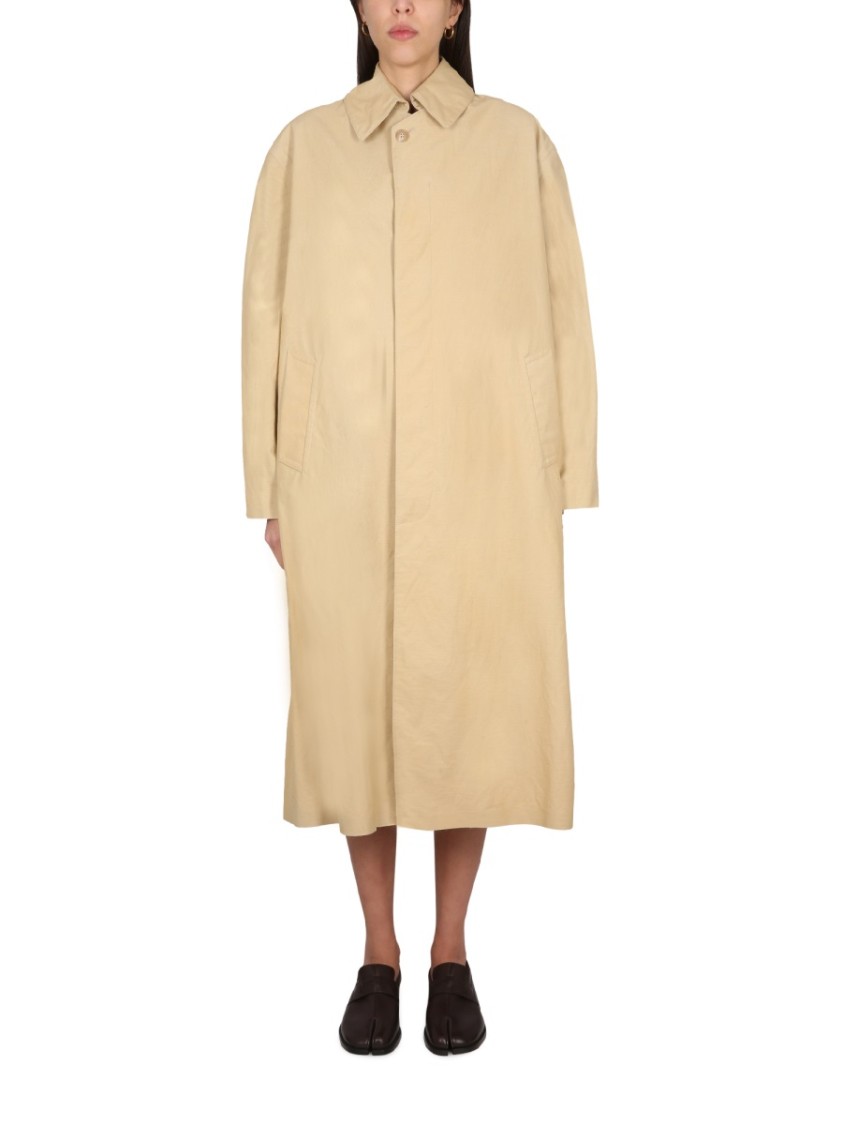 Maison Margiela Utility Style Trench Coat Neutraal