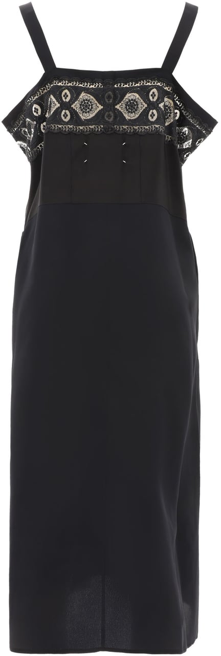Maison Margiela Embroidered dress Zwart