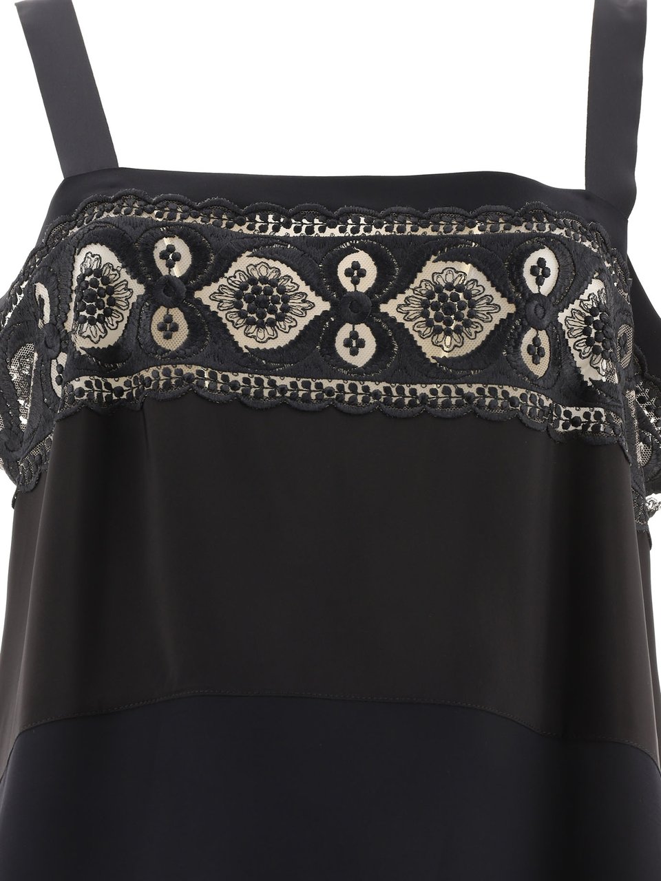 Maison Margiela Embroidered dress Zwart