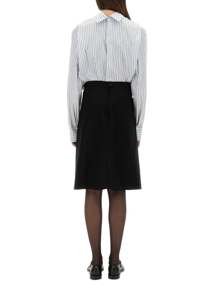 Maison Margiela Inverted Striped Dress-Shirt Zwart