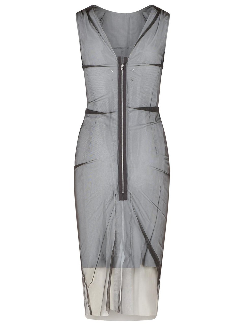 Maison Margiela Brown Polyamide Dress Grijs