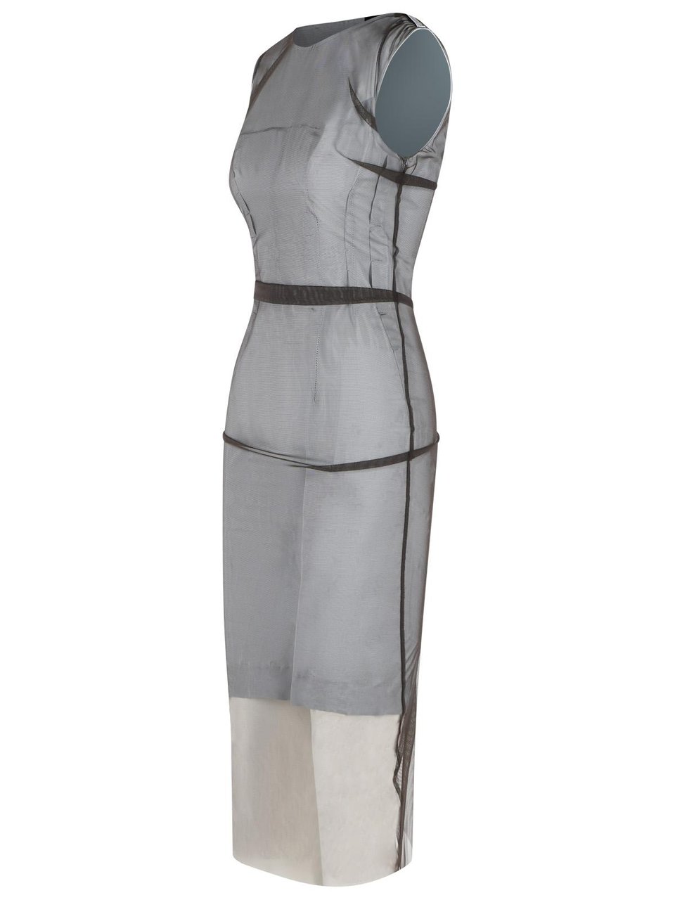 Maison Margiela Brown Polyamide Dress Grijs