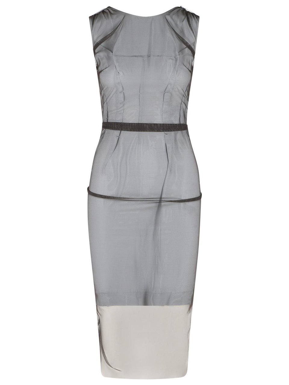 Maison Margiela Brown Polyamide Dress Grijs