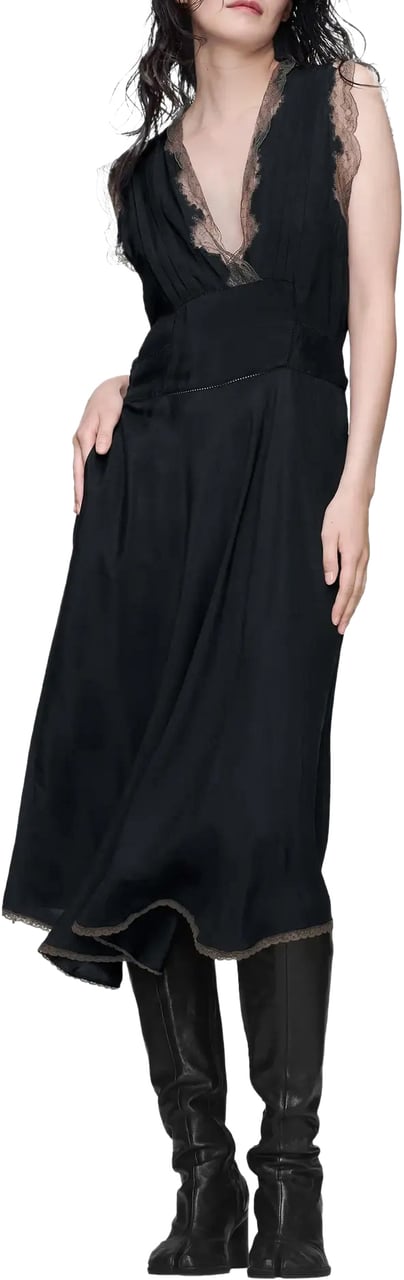 Maison Margiela Midi Dress Black Zwart