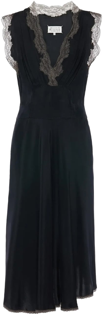 Maison Margiela Midi Dress Black Zwart