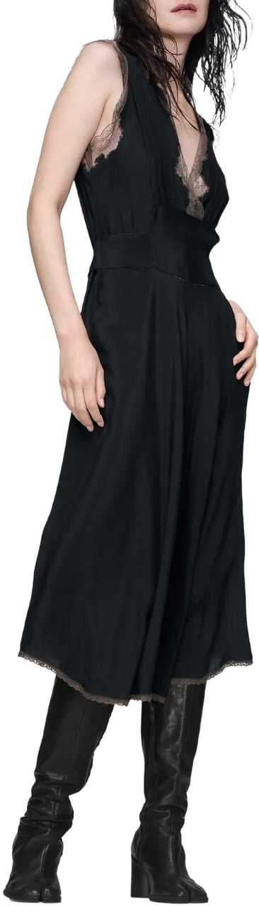 Maison Margiela Midi Dress Black Zwart