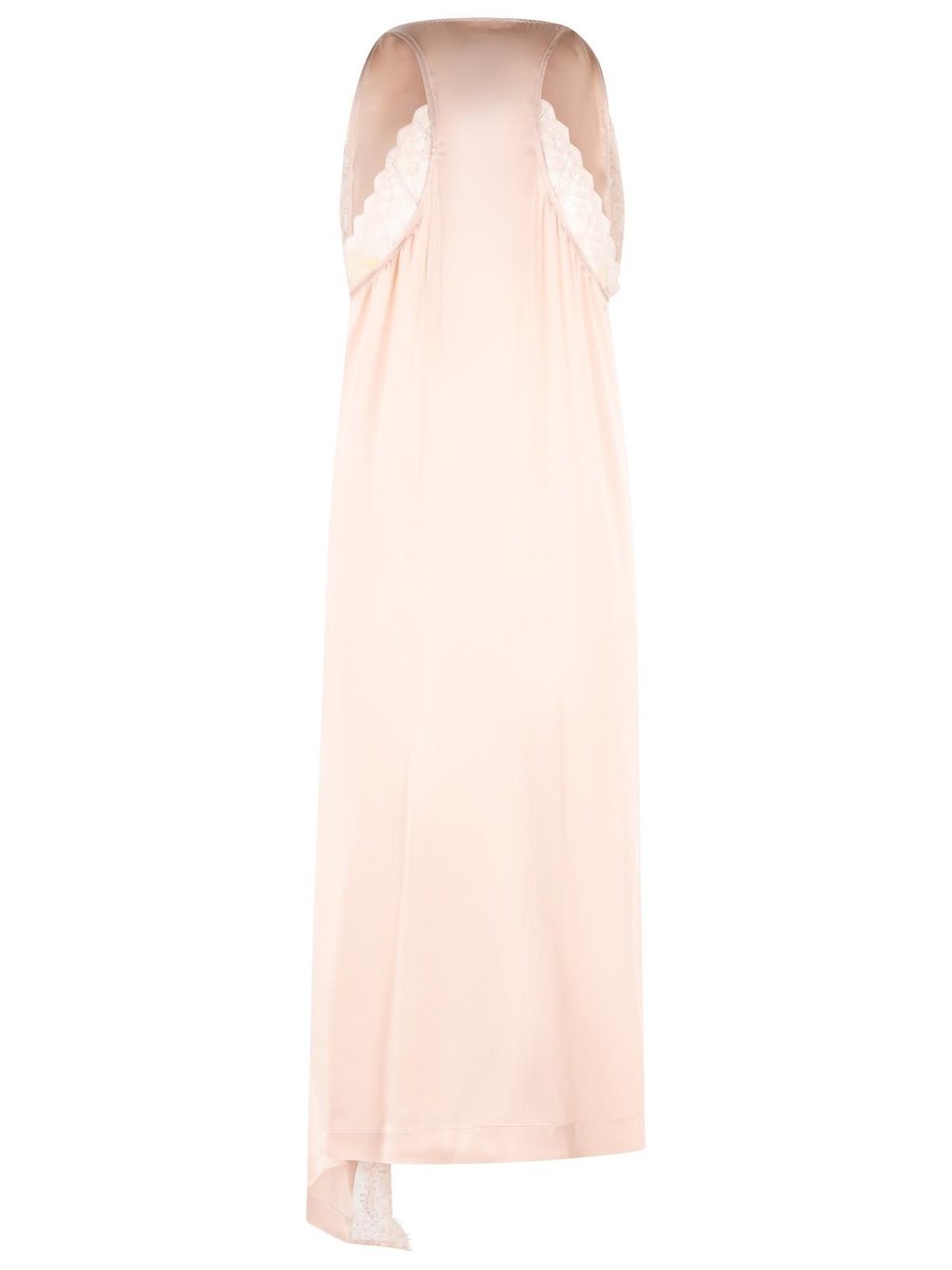 Maison Margiela Pink Silk Blend Midi Dress Neutraal