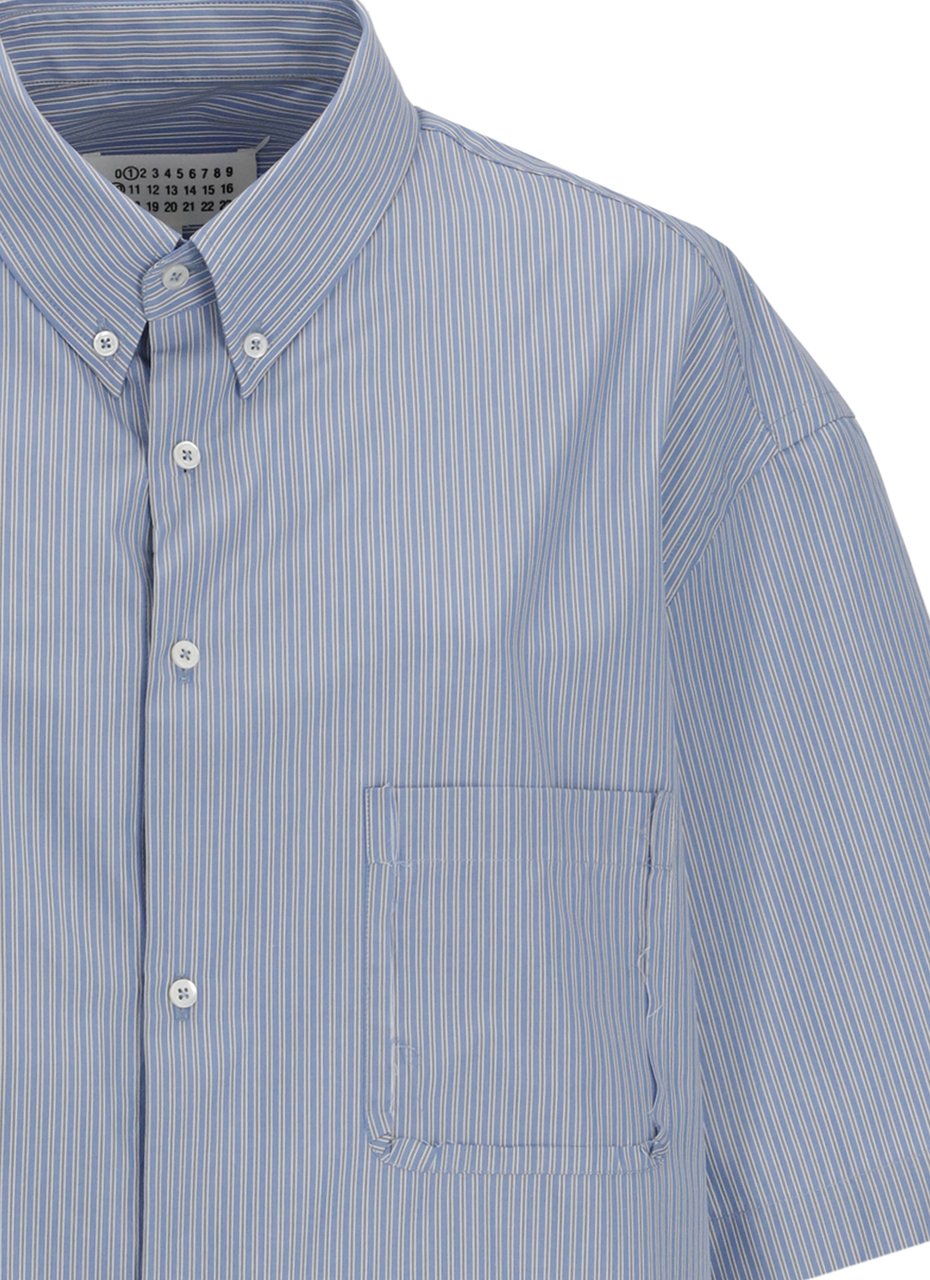 Maison Margiela Shirts Blue Lichtblauw