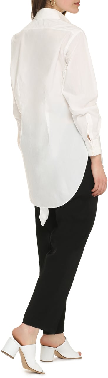 Maison Margiela Long sleeve cotton shirt Wit