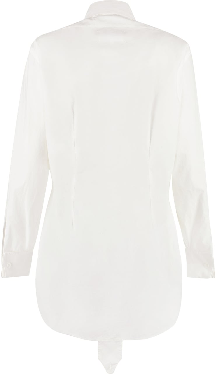 Maison Margiela Long sleeve cotton shirt Wit