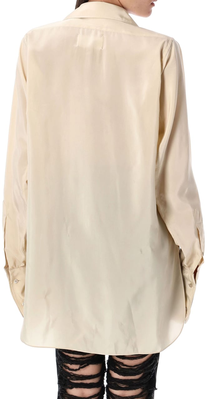 Maison Margiela Shirt Round Edge Bianco Wit
