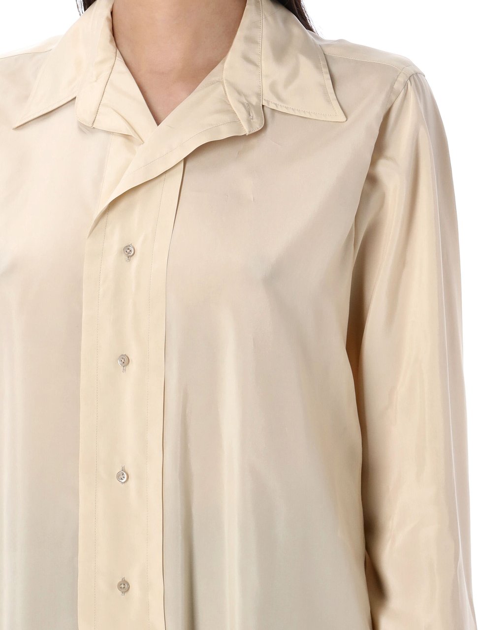 Maison Margiela Shirt Round Edge Bianco Wit