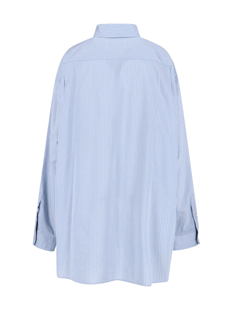 Maison Margiela Sophisticated Blue Shirt with Classic Collar Blauw