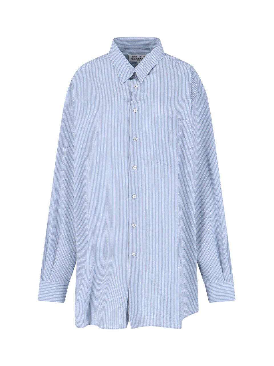 Maison Margiela Sophisticated Blue Shirt with Classic Collar Blauw