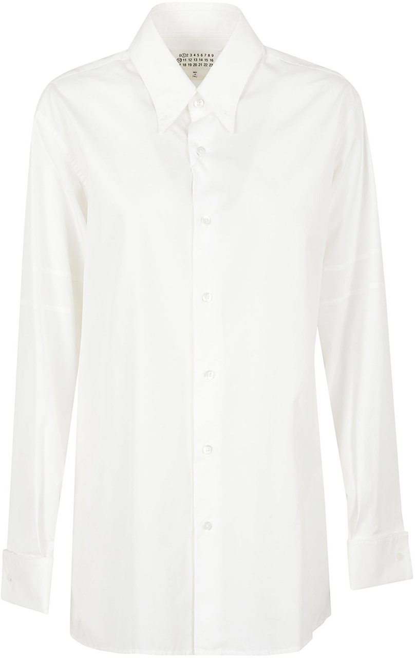 Maison Margiela Timeless Long-Sleeve Button-Up Shirt Wit