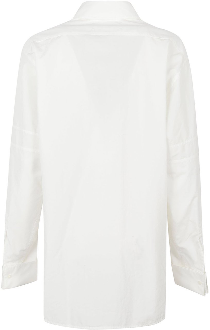 Maison Margiela Timeless Long-Sleeve Button-Up Shirt Wit