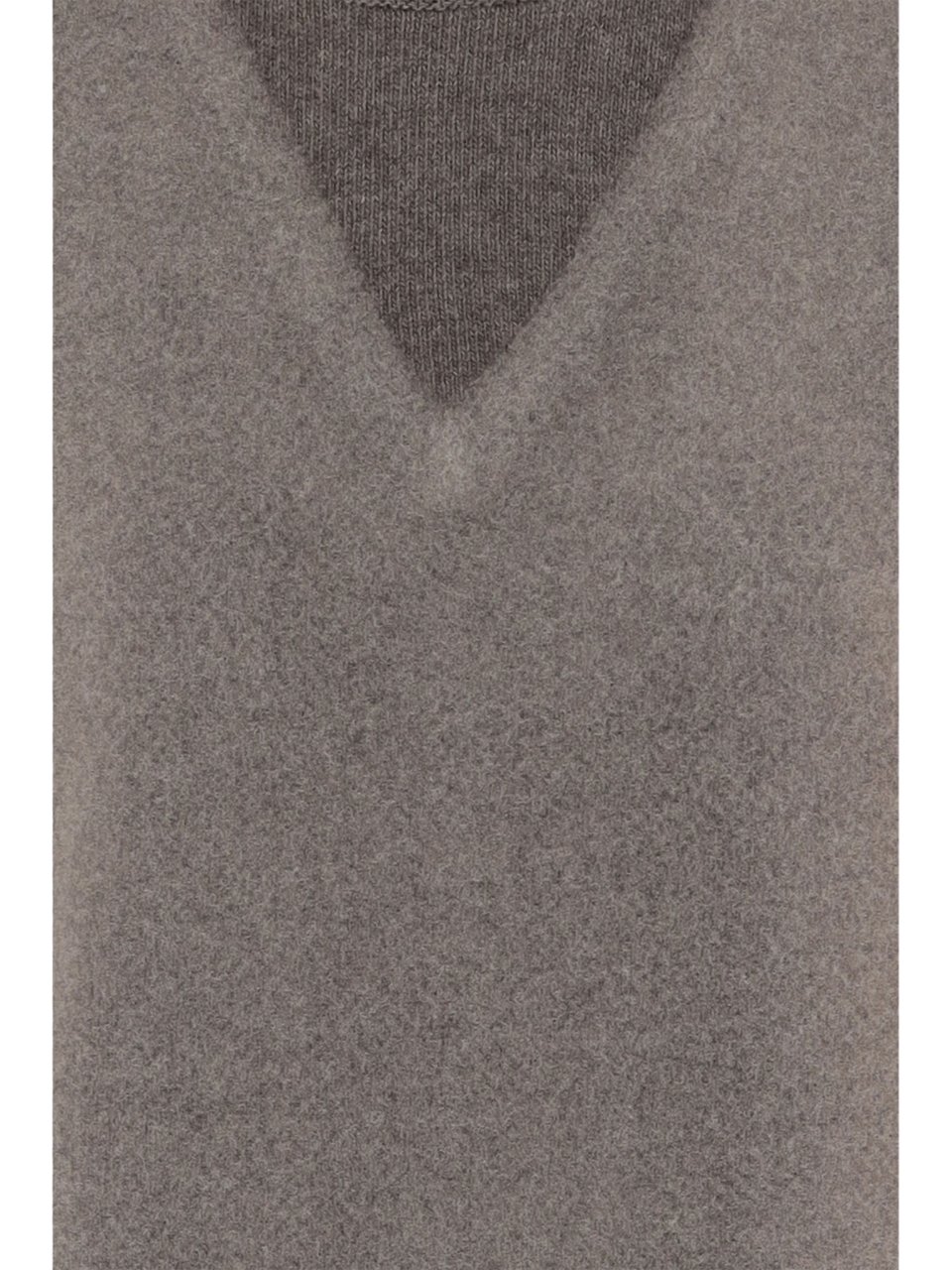 Maison Margiela Sleeveless Wool Vest With Color-Block Design Grijs