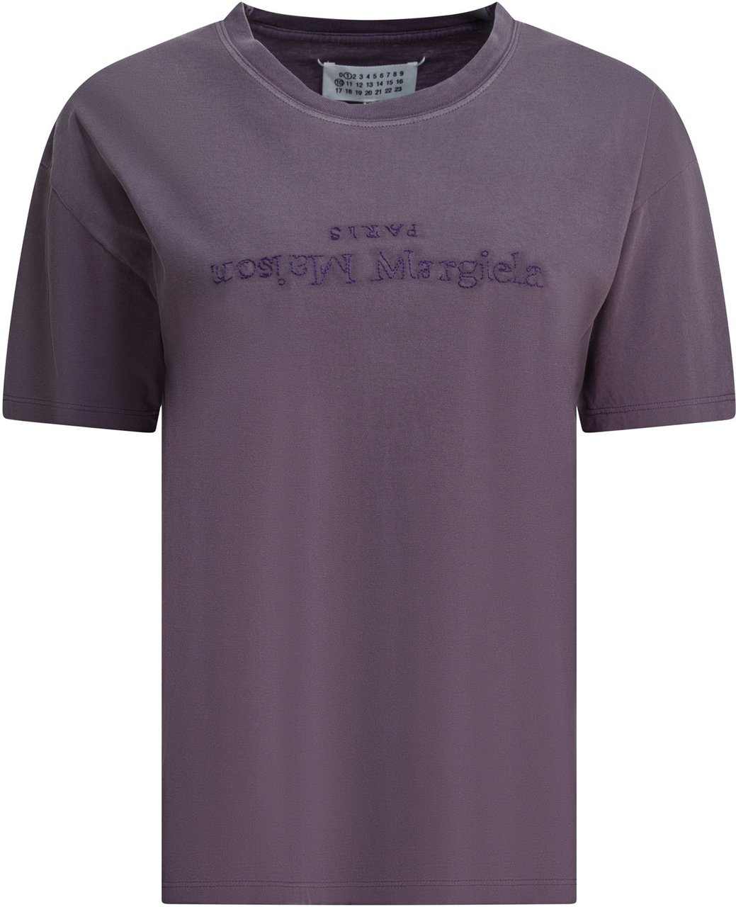 Maison Margiela T-shirt with reverse logo Paars