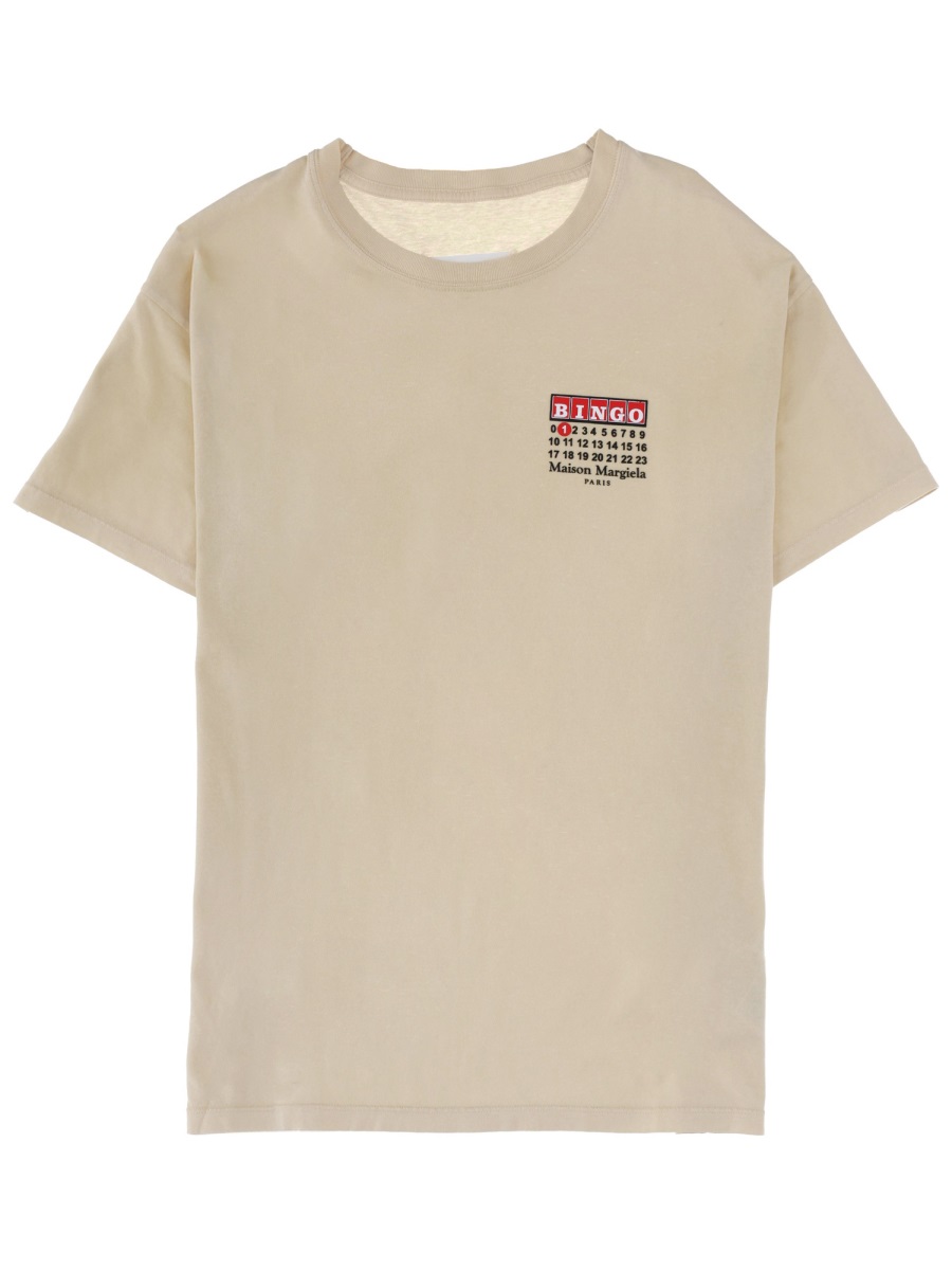 Maison Margiela White Cotton Bingo Graphic T-Shirt Neutraal