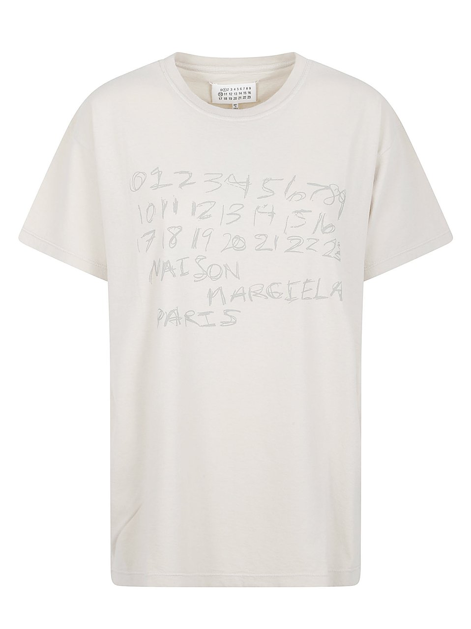Maison Margiela Cotton T-Shirt with Hand-Drawn Graphic Wit
