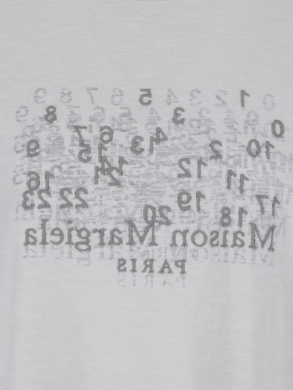 Maison Margiela Grey Logo Long-Sleeved Cotton T-Shirt Grijs