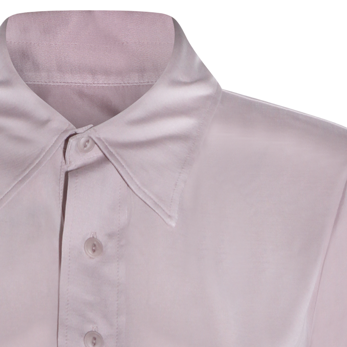 Maison Margiela Short-Sleeve Polo Shirt with Classic Collar Roze