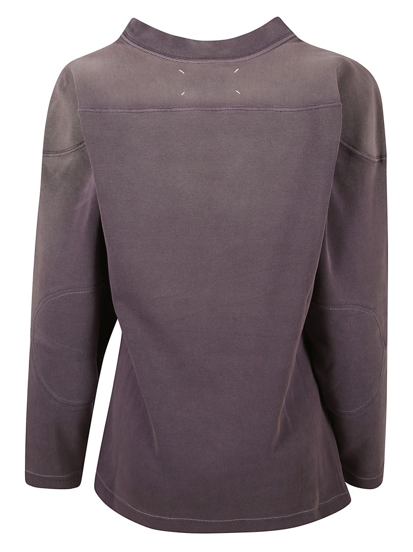 Maison Margiela Textured Knit Sweater Paars