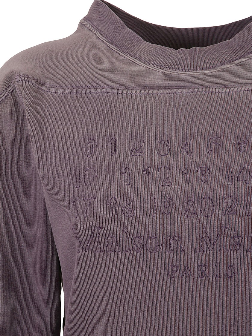 Maison Margiela Textured Knit Sweater Paars