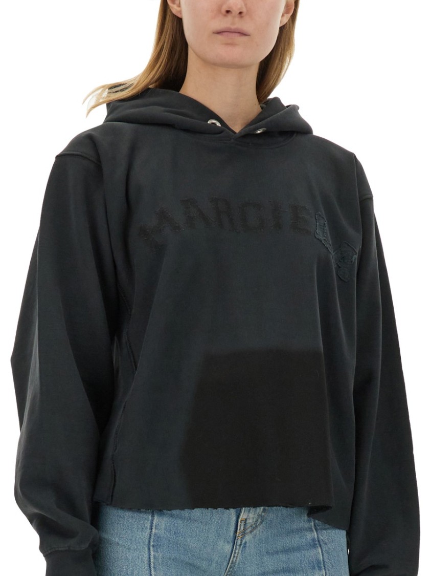 Maison Margiela Cotton Sweatshirt Zwart