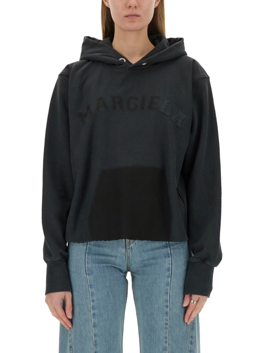 Maison Margiela Cotton Sweatshirt Zwart