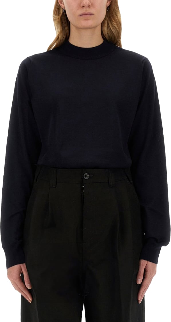 Maison Margiela Wool Jersey. Blauw