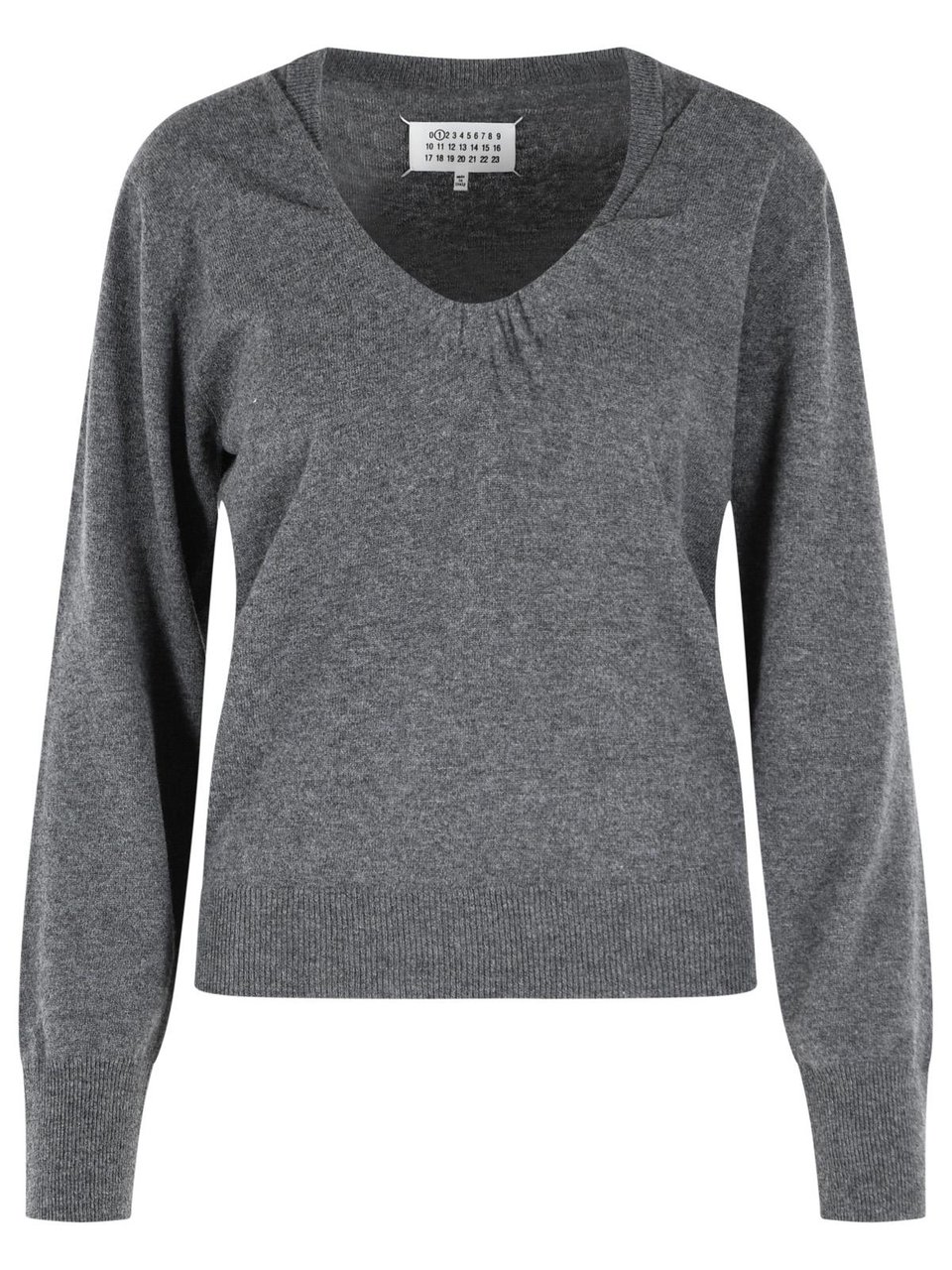 Maison Margiela 'Twist' Grey Virgin Wool Sweater Grijs