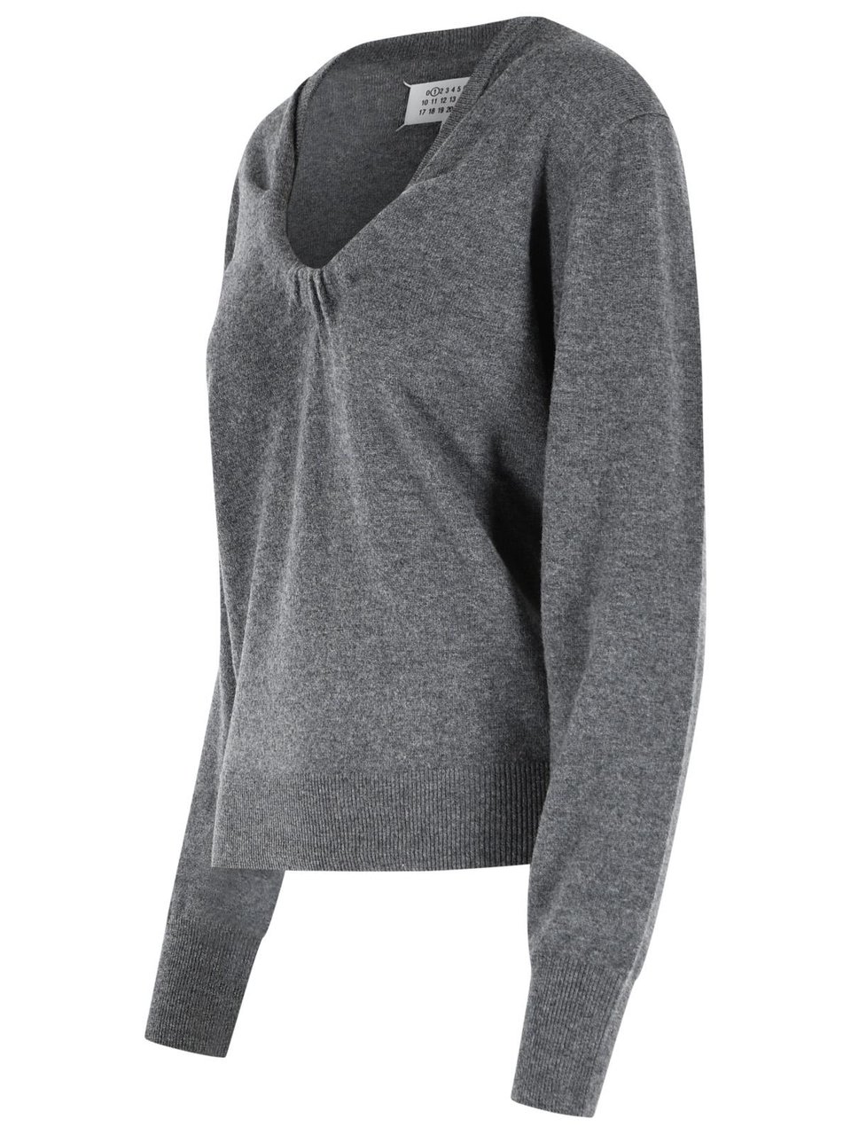 Maison Margiela 'Twist' Grey Virgin Wool Sweater Grijs