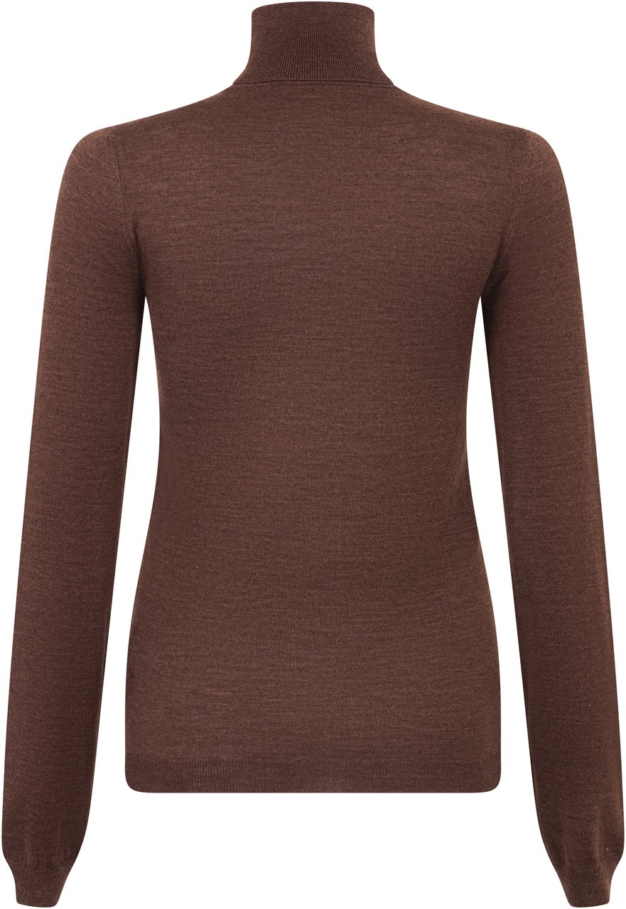 Maison Margiela Turtleneck sweater in wool and silk Bruin