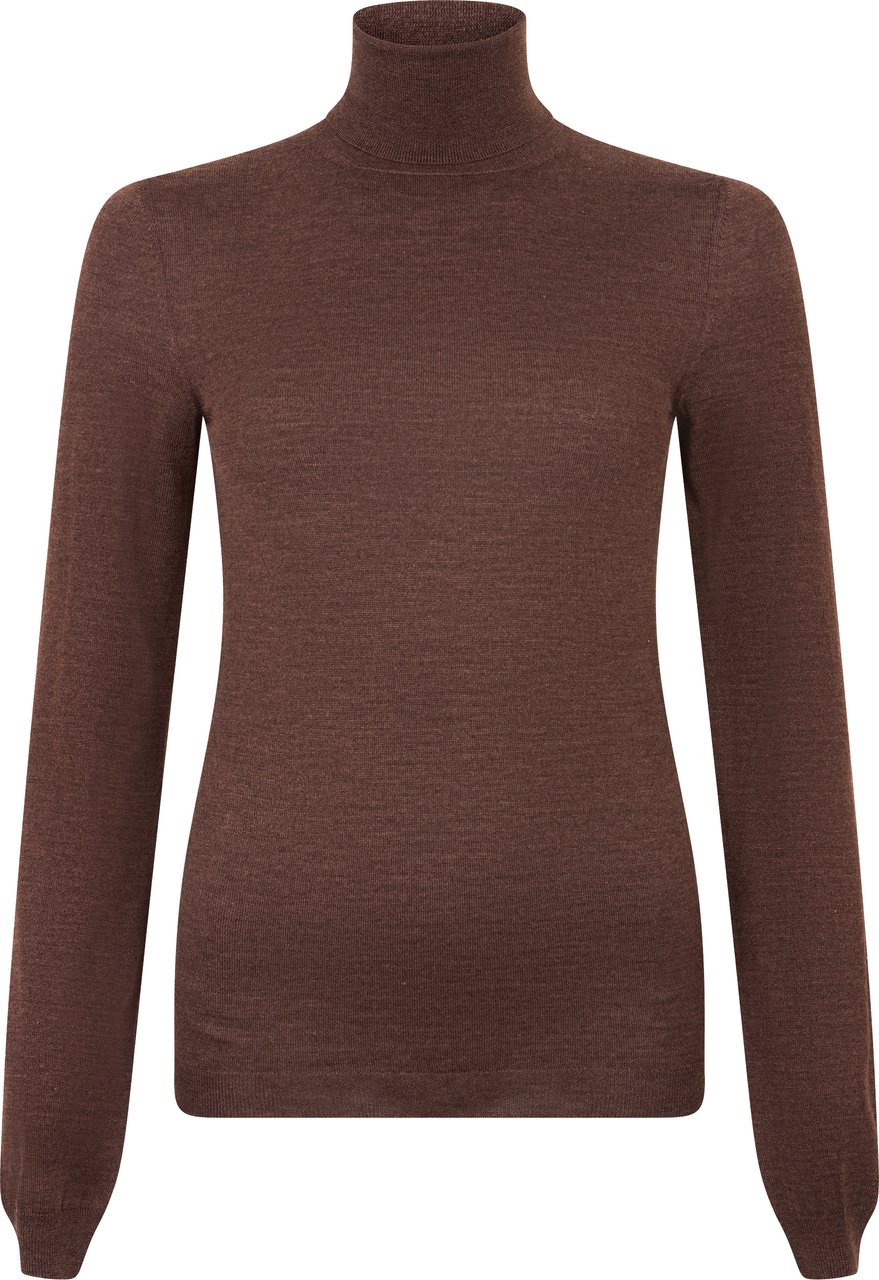 Maison Margiela Turtleneck sweater in wool and silk Bruin