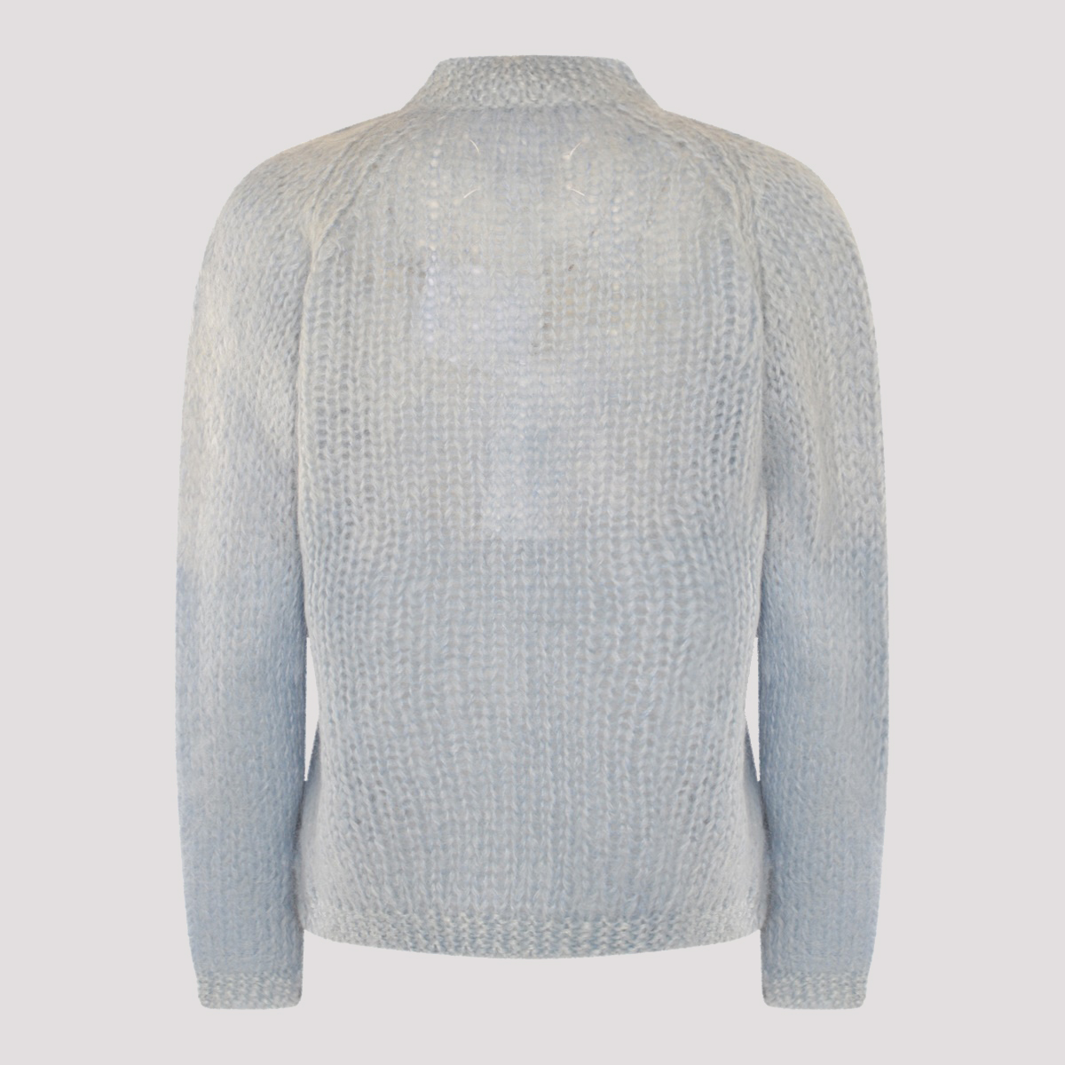 Maison Margiela Chunky Knit Cable Cardigan Sweater With Button-Up Front Wit