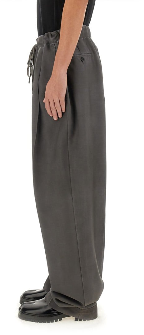 Maison Margiela Wool And Mohair Pants Zwart