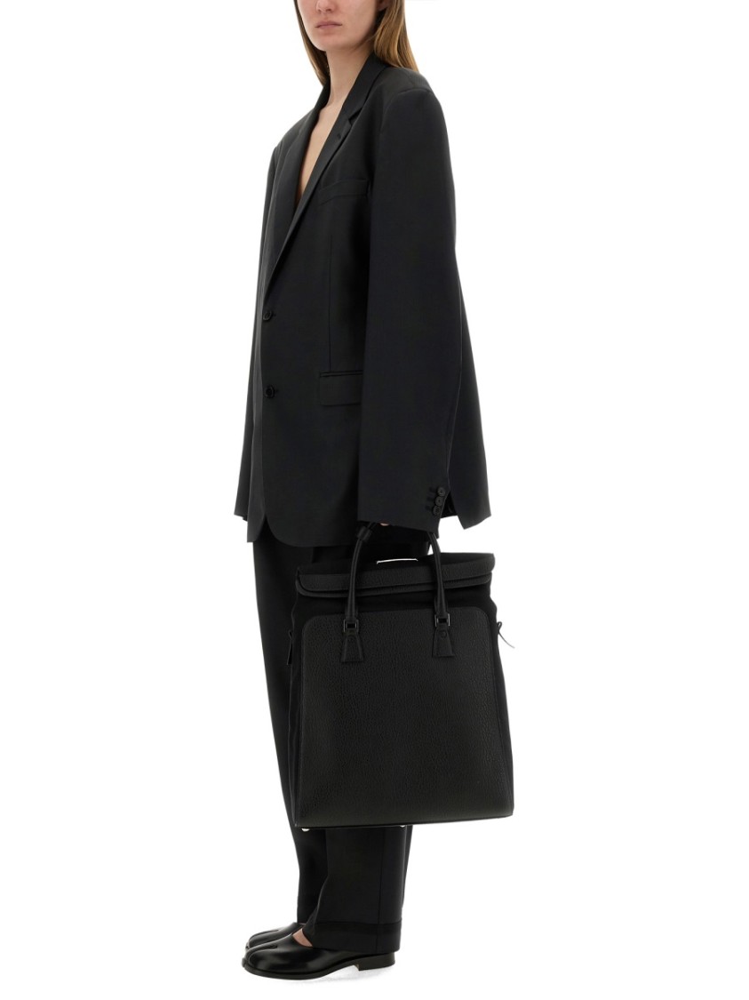 Maison Margiela Wool And Mohair Pants Zwart
