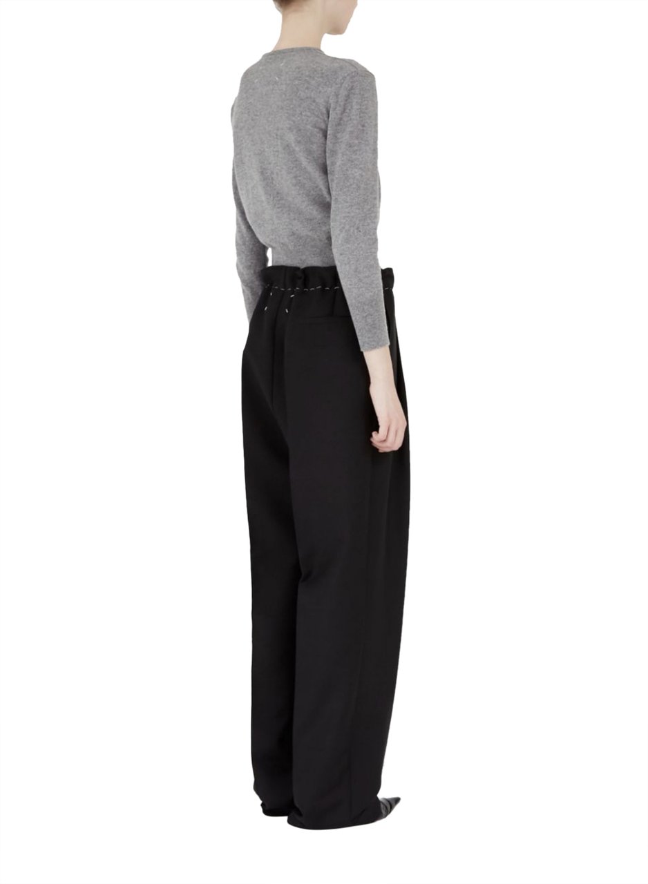 Maison Margiela Stitched Waist Pants Black Zwart