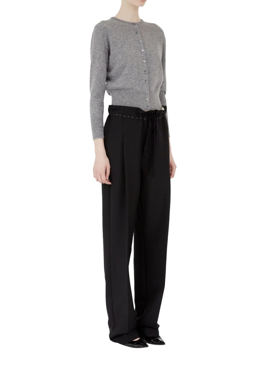Maison Margiela Stitched Waist Pants Black Zwart