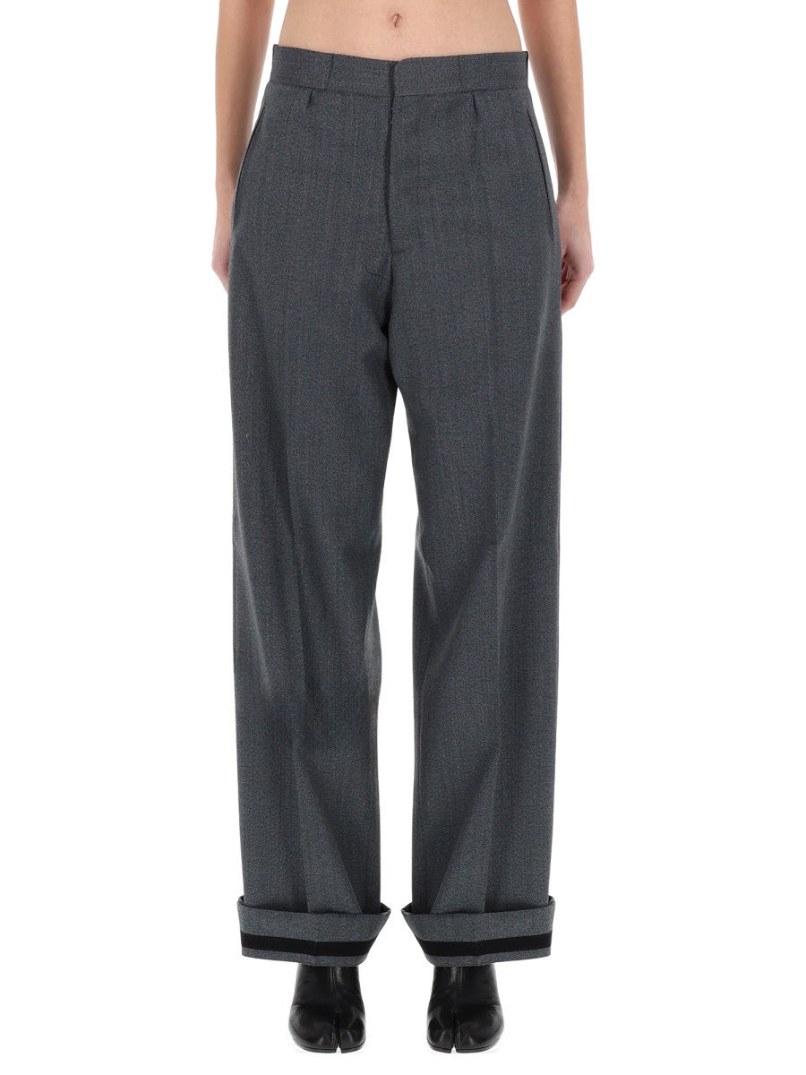 Maison Margiela Pleated Tailored Pants Grijs
