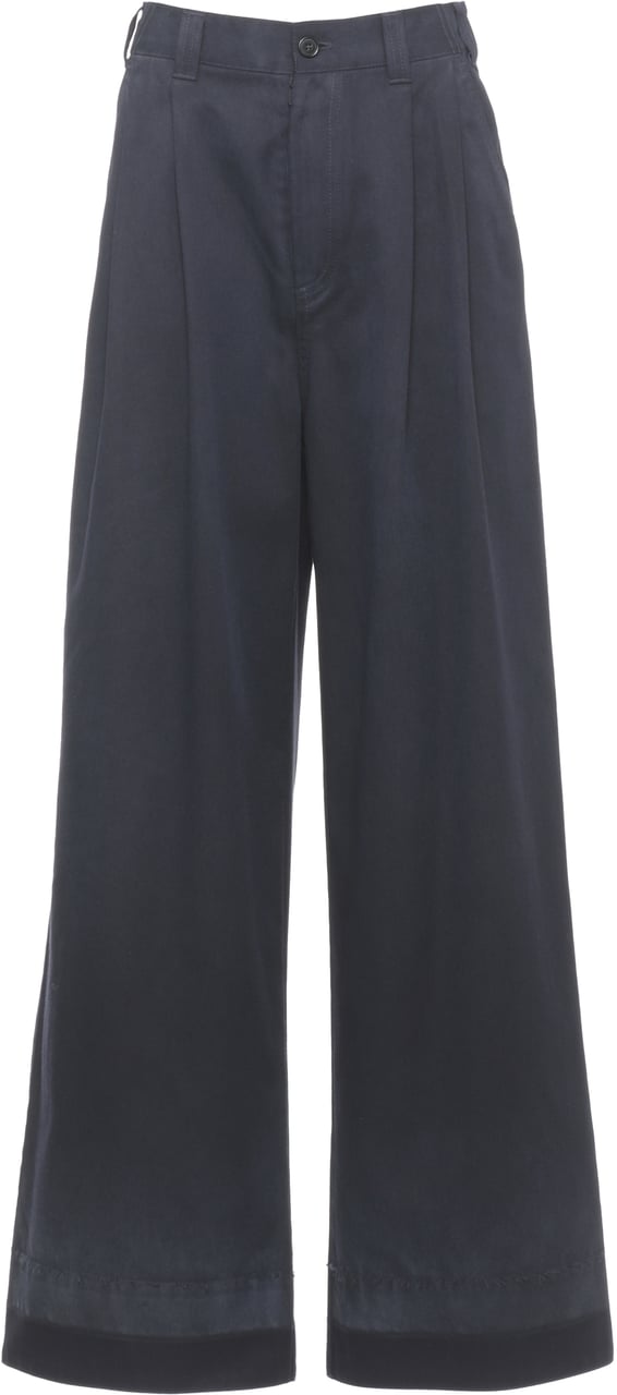 Maison Margiela Trousers Blue Blauw