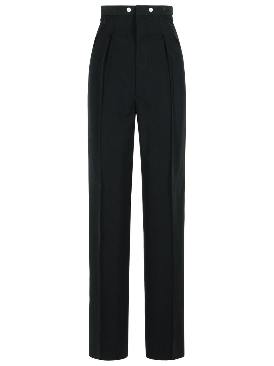 Maison Margiela Black Wool Pants Zwart